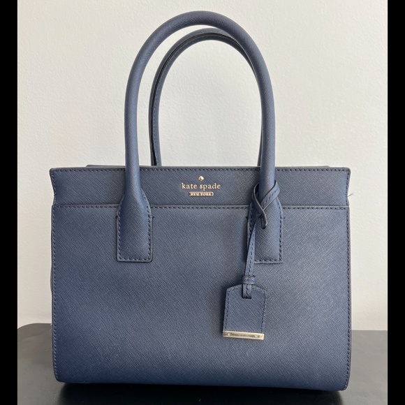 Kate Spade Navy Blue Satchel Handbag - Picture 1 of 9